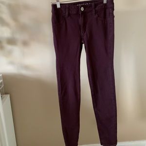 American Eagle Plum Jeggings